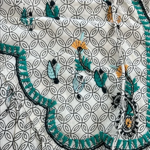 Lucky Brand Floral Blouse - Green and Cream - Picture 3 of 6